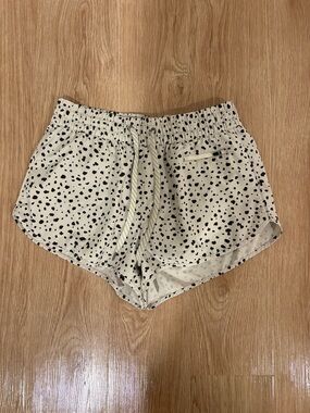 Vuori White and Black Dalmatian Print Athletic Shorts
